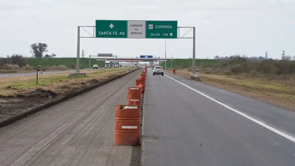 Autopista Rosario-Santa Fe: avanzan las obras del tercer carril
