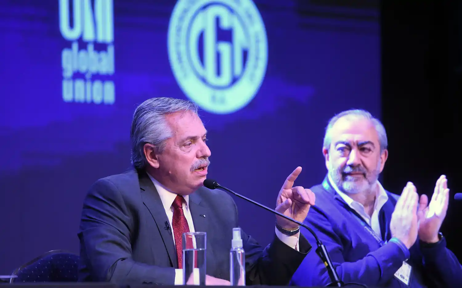 Alberto Fernández y Héctor Daer.