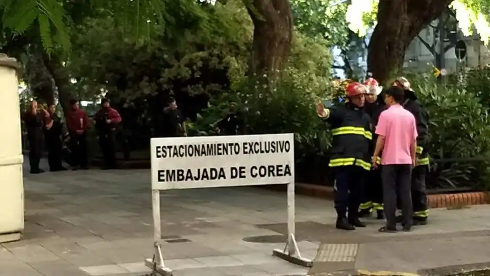 Se incendió la Embajada de Corea del Sur en Palermo