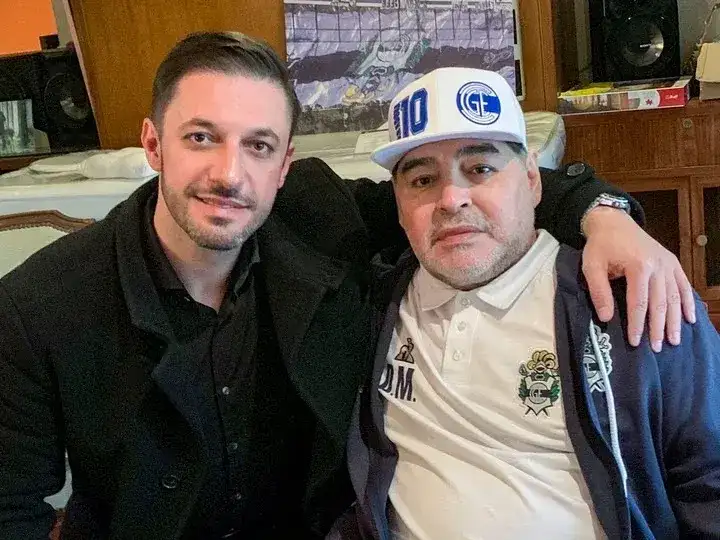 Matías Morla y Diego Maradona.