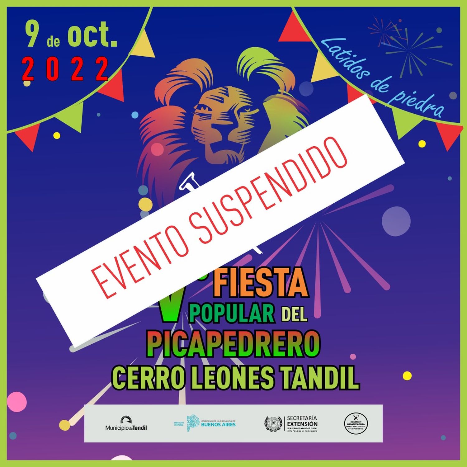 Se suspendió la V Fiesta Popular del Picapedrero