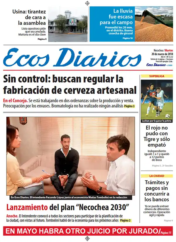 Tapa del 20 de marzo de 2018