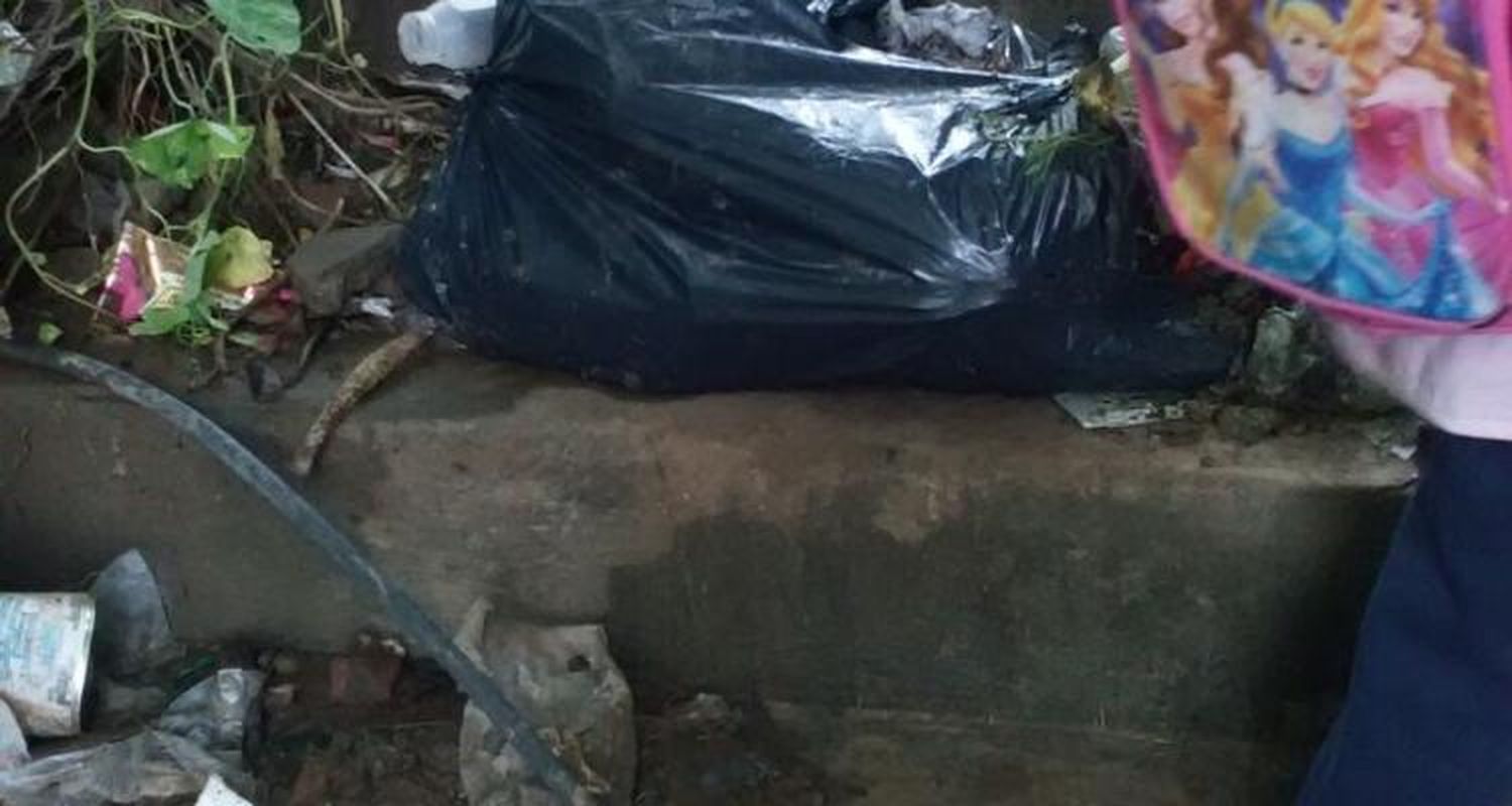 Quejas por el estado en el que se encuentra la escalera de acceso a la Escuela 11