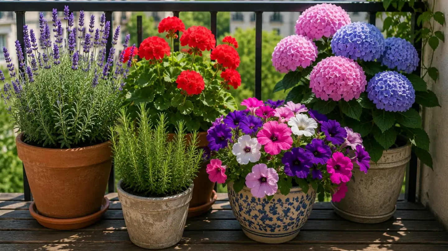 Cinco plantas ideales para decorar un balcón pequeño y cultivarlas en maceta