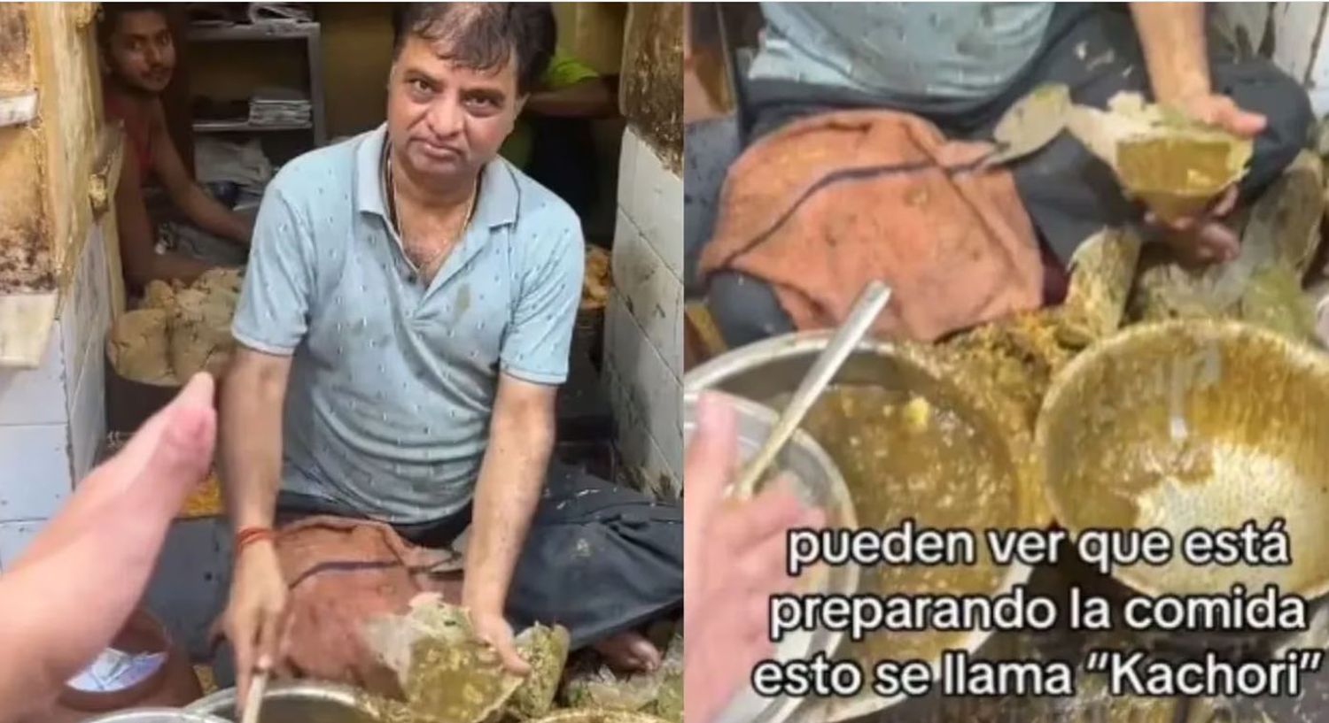 Así se veía la comida callejera que probó el influencer Oscar Curi antes de morir. (Captura: TikTok/oscarcuri123)