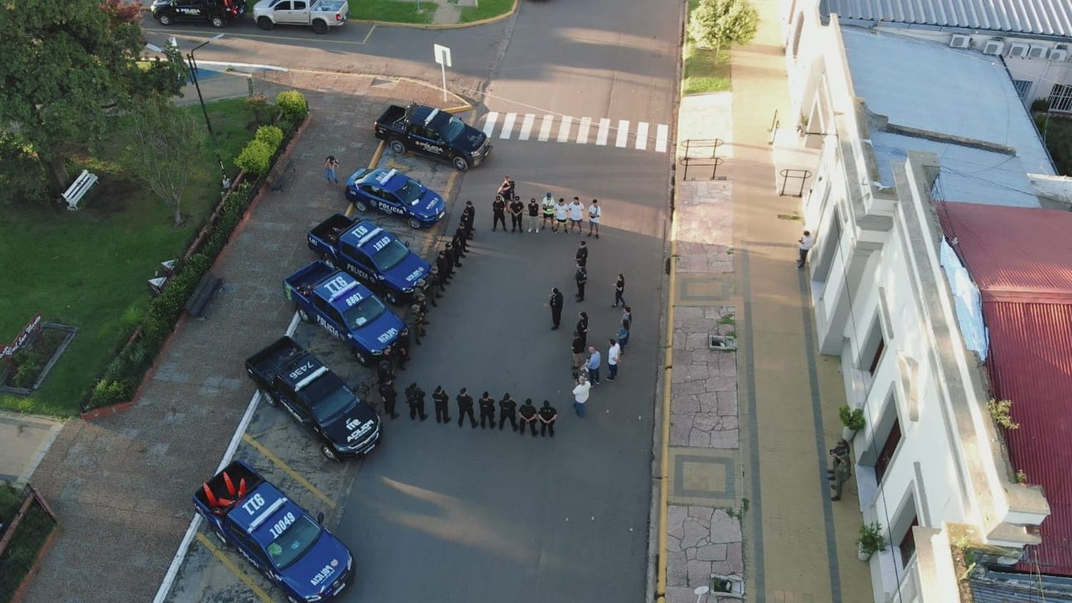 Gran despliegue de la Policía santafesina.