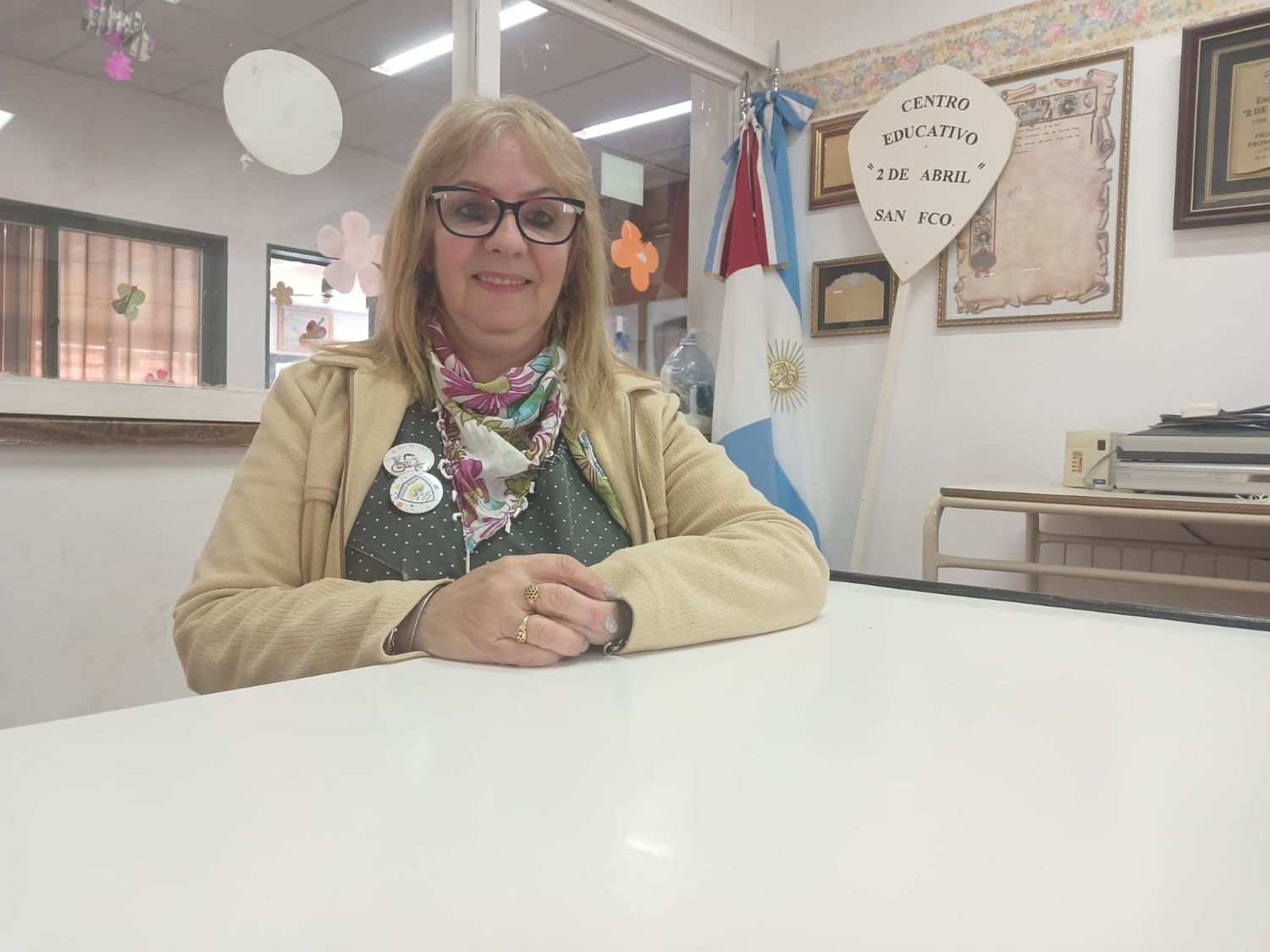 Mónica Cassol, directora de la escuela 2 de Abril