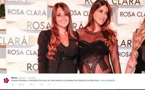 Antonella Roccuzzo, sexy y con pancita de cuatro meses en un desfile top en Barcelona