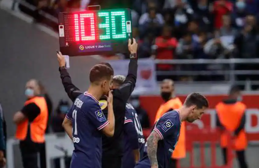 Lionel Messi ingresó en el segundo tiempo y debutó con la camiseta del PSG