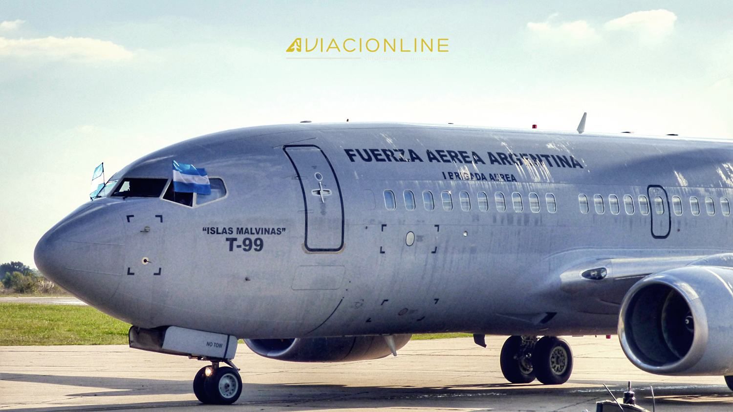 El Boeing 737-700 de la Fuerza Aérea Argentina llegó a Larnaca