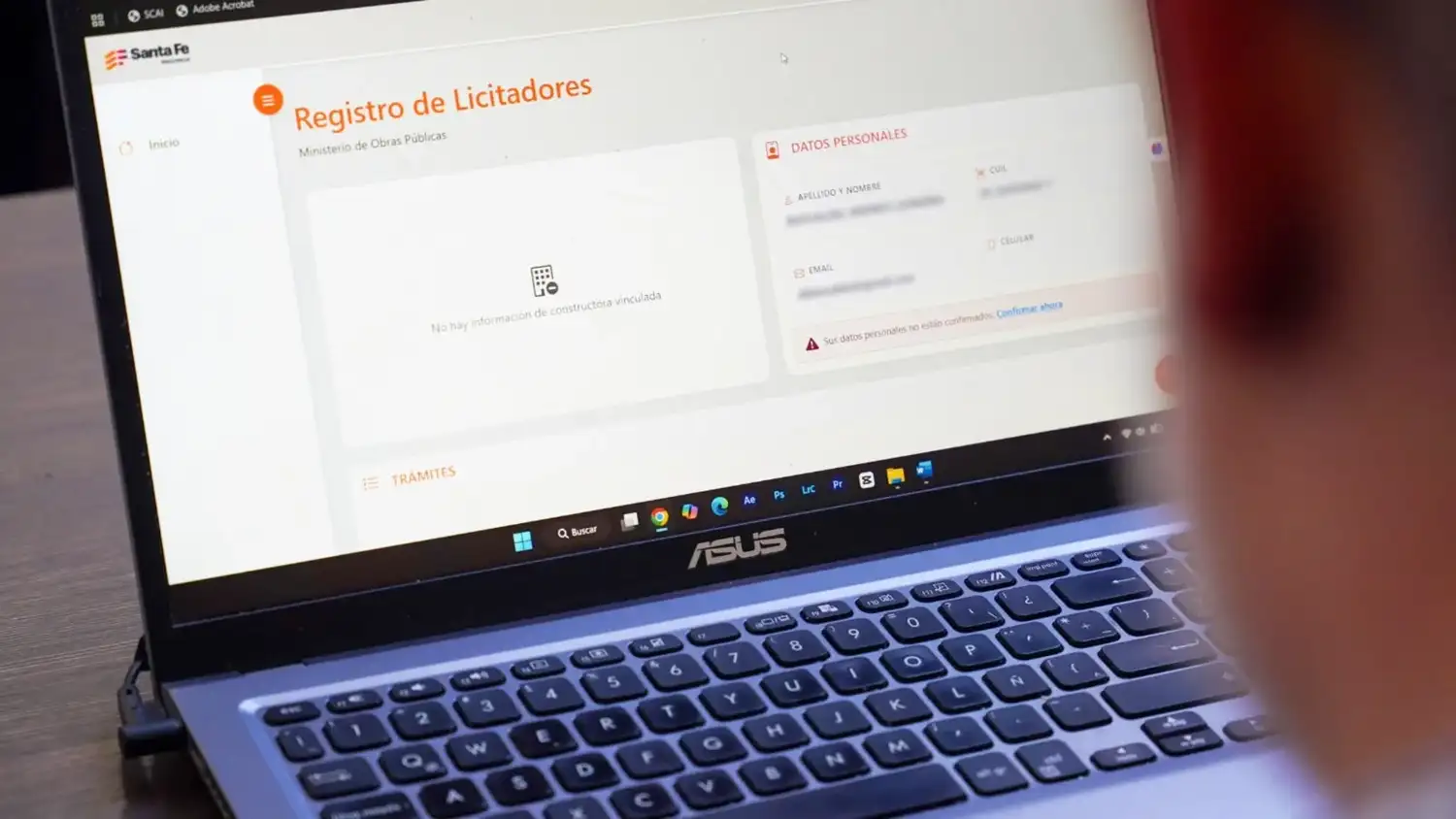 Registro de licitadores.