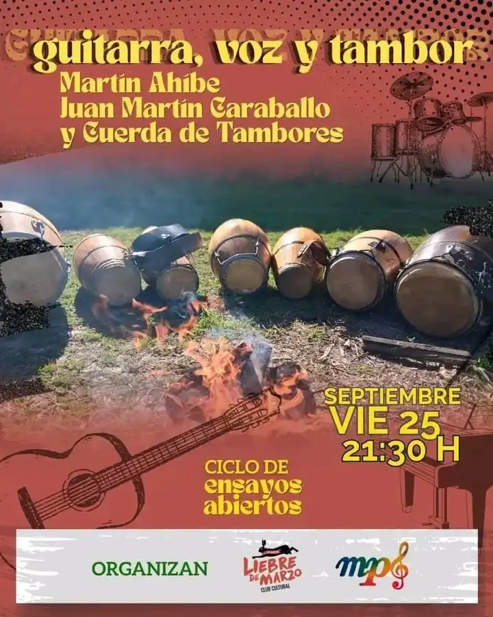 "Guitarra, voz y tambor": Ciclo de Ensayos Abiertos en Liebre de Marzo