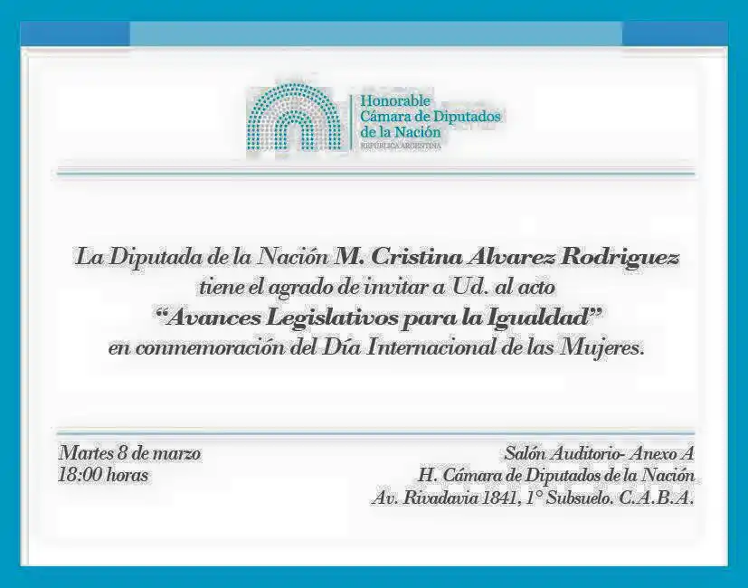 Álvarez Rodríguez disertará en el Día Internacional de la Mujer