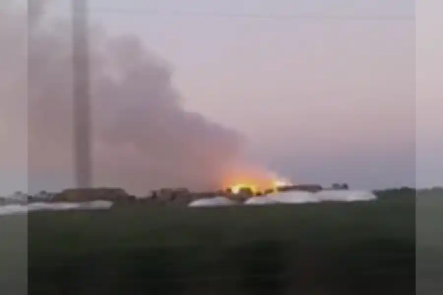 Nuevo Torino: sorprendente incendio de megafardos provoca pérdidas millonarias