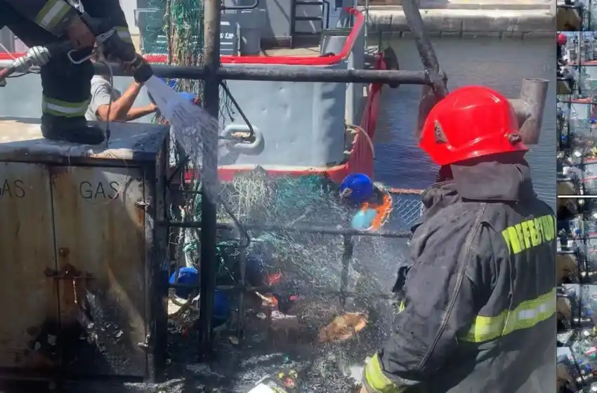 Alarma en el Puerto: Prefectura sofocó un incendio en un buque