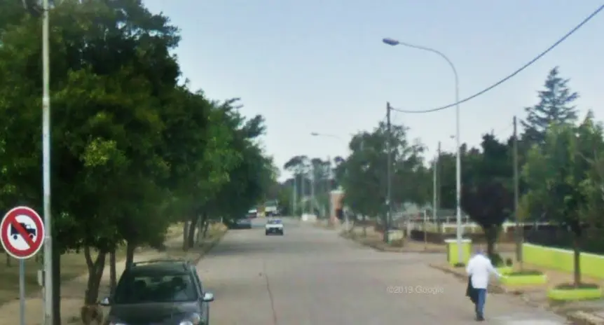 Calle 100 bis. Vista desde 59 hacia 55