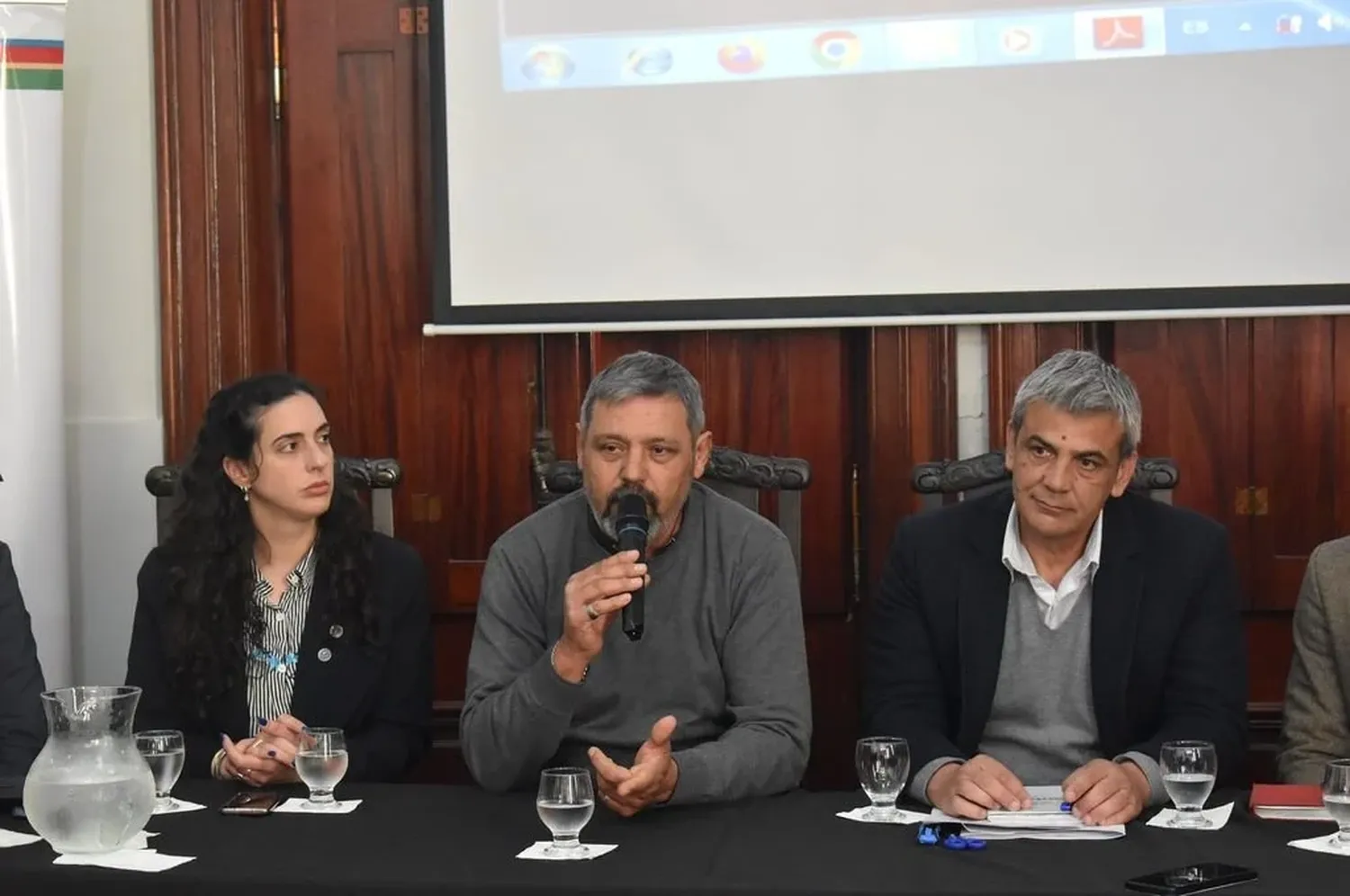 Ramírez deslizó la frase sobre la apertura real de la Cárcel Federal, en la apertura de sobres para la obra de 4 pabellones nuevos en la Unidad 1. Foto: Gentileza.