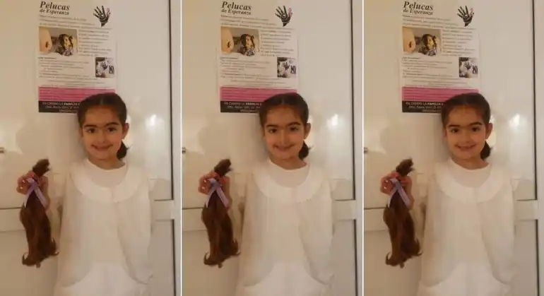 Entrerriana de 7 años dona su pelo para pelucas para pacientes con cáncer