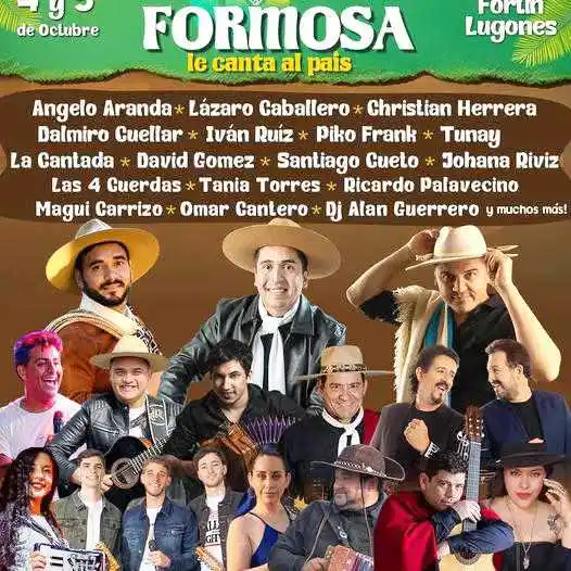 Formosa le canta al país, primer festival
de Fortín Lugones el 4 y 5 de octubre