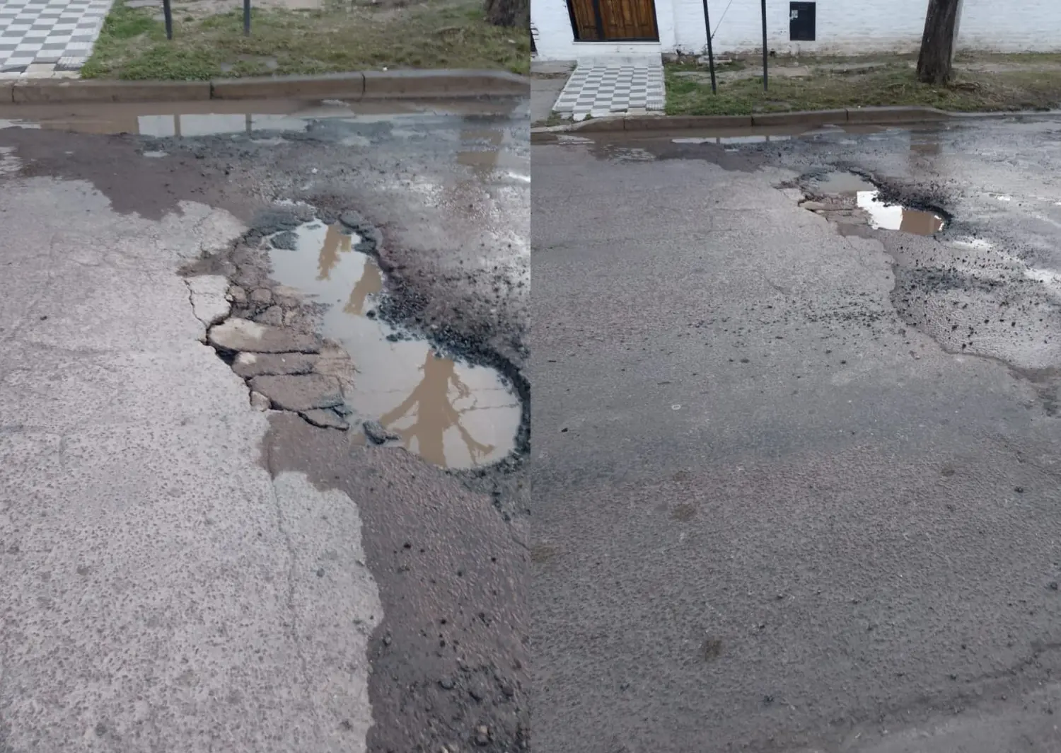 Así está la calle Alvear al 560