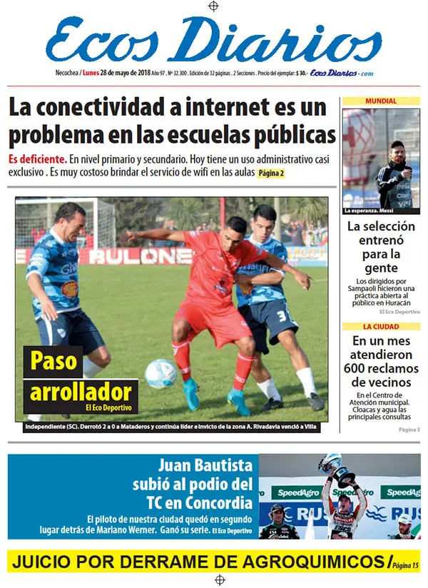 Tapa del 28 de mayo de 2017