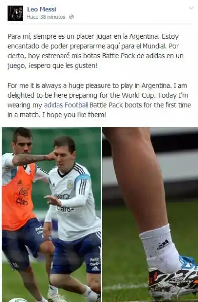 El mensaje de Messi en Facebook antes de jugar contra Trinidad y Tobago