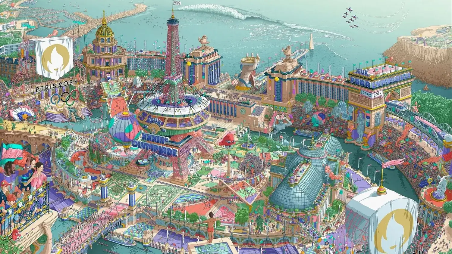 El moderno cartel de los Juegos Olímpicos de París 2024