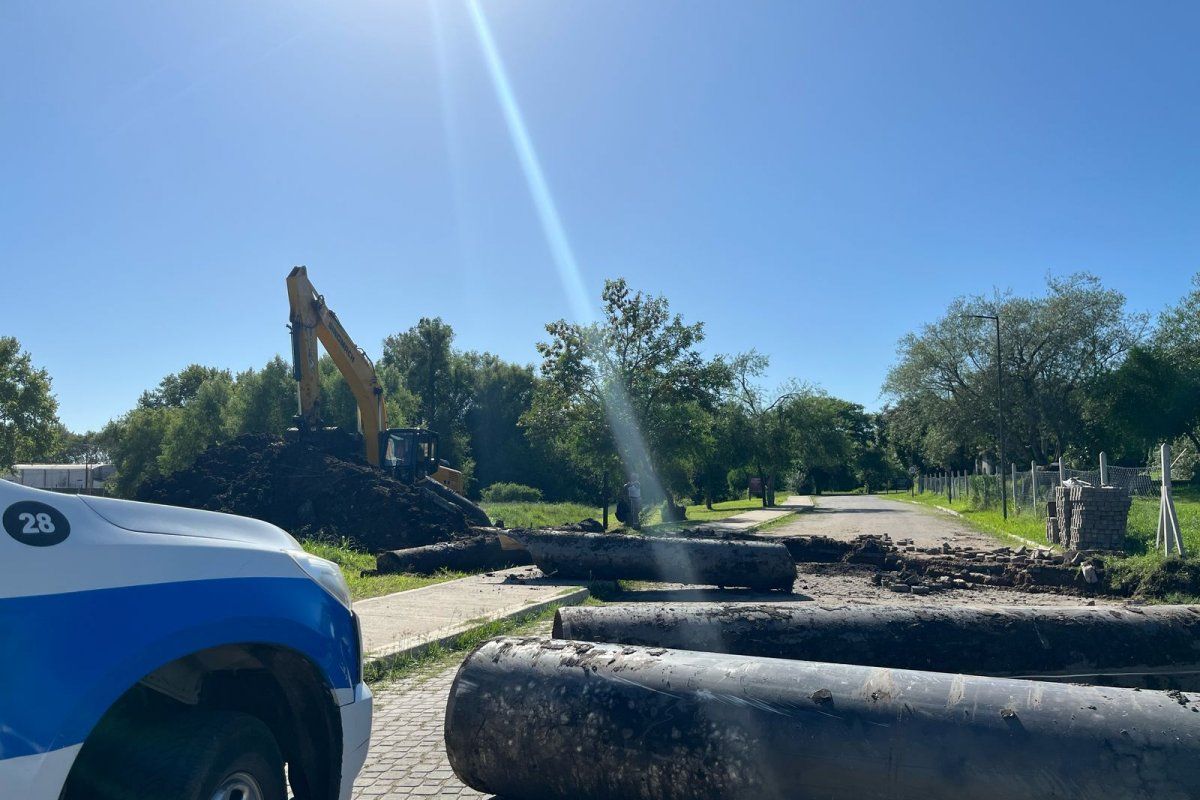 Cerraron el acceso al Paseo del ex Frigorífico por obras de desagües pluviales
