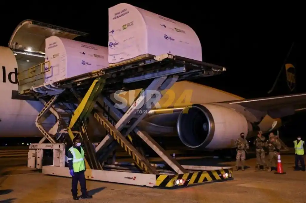 Brasil recibió un millón de dosis de la vacuna de Pfizer contra el coronavirus