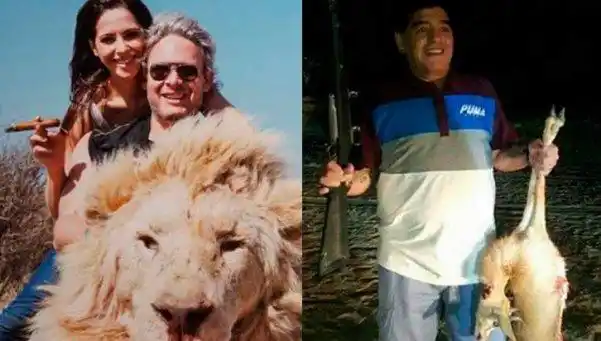“Hipocresía”: Vannucci, furiosa por la foto de Maradona cazando