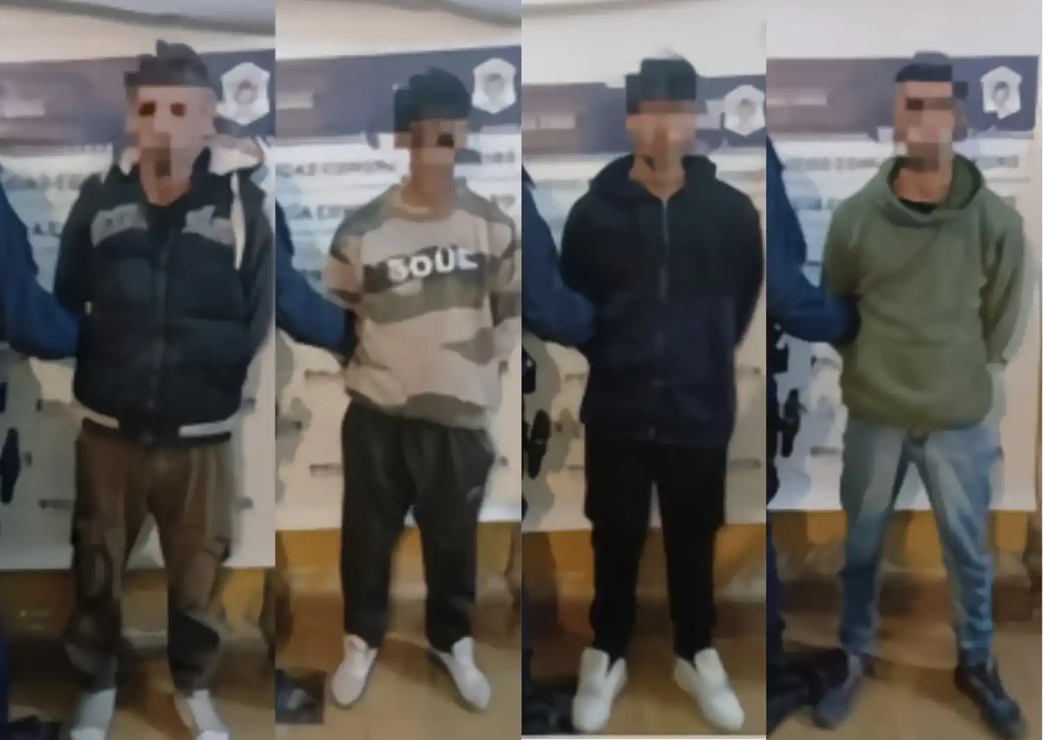 Los delincuentes fueron interceptados en calle Manuel Iglesias. .