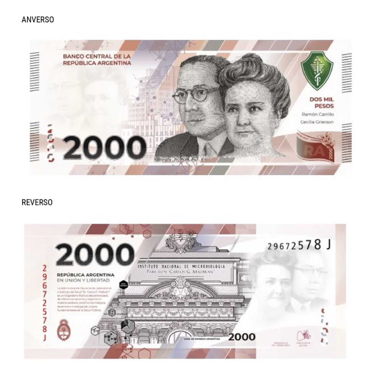 El Banco Central aprobó la emisión de un nuevo billete de $ 2.000