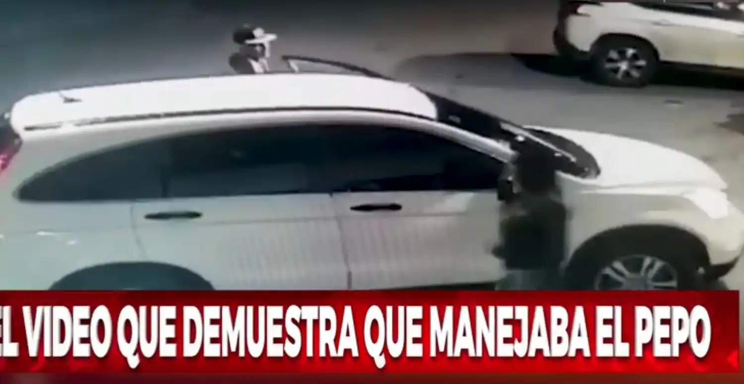 El video que demuestra que "El Pepo" manejaba la camioneta accidentada