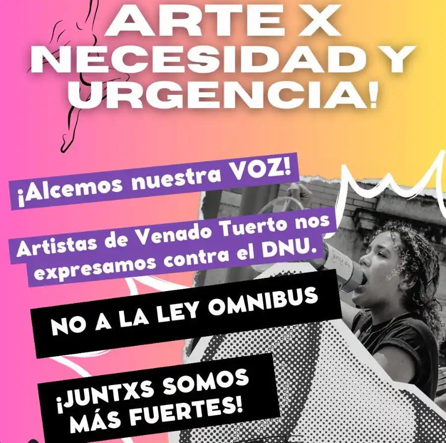 Masiva convocatoria de los hacedores de cultura locales a la plaza San Martín.