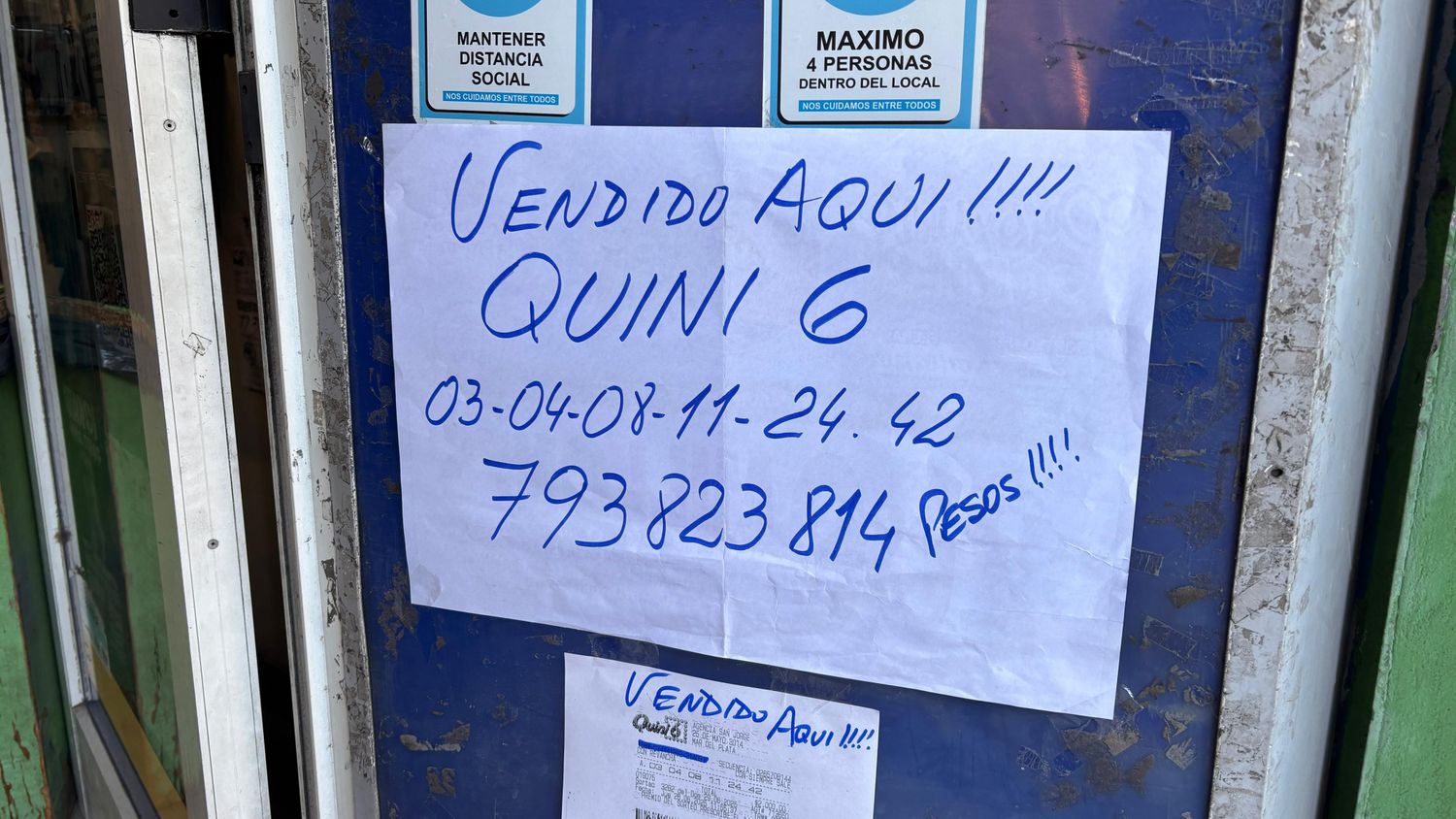 El ganador es un hombre, de oficio albañil y con cuatro hijos.