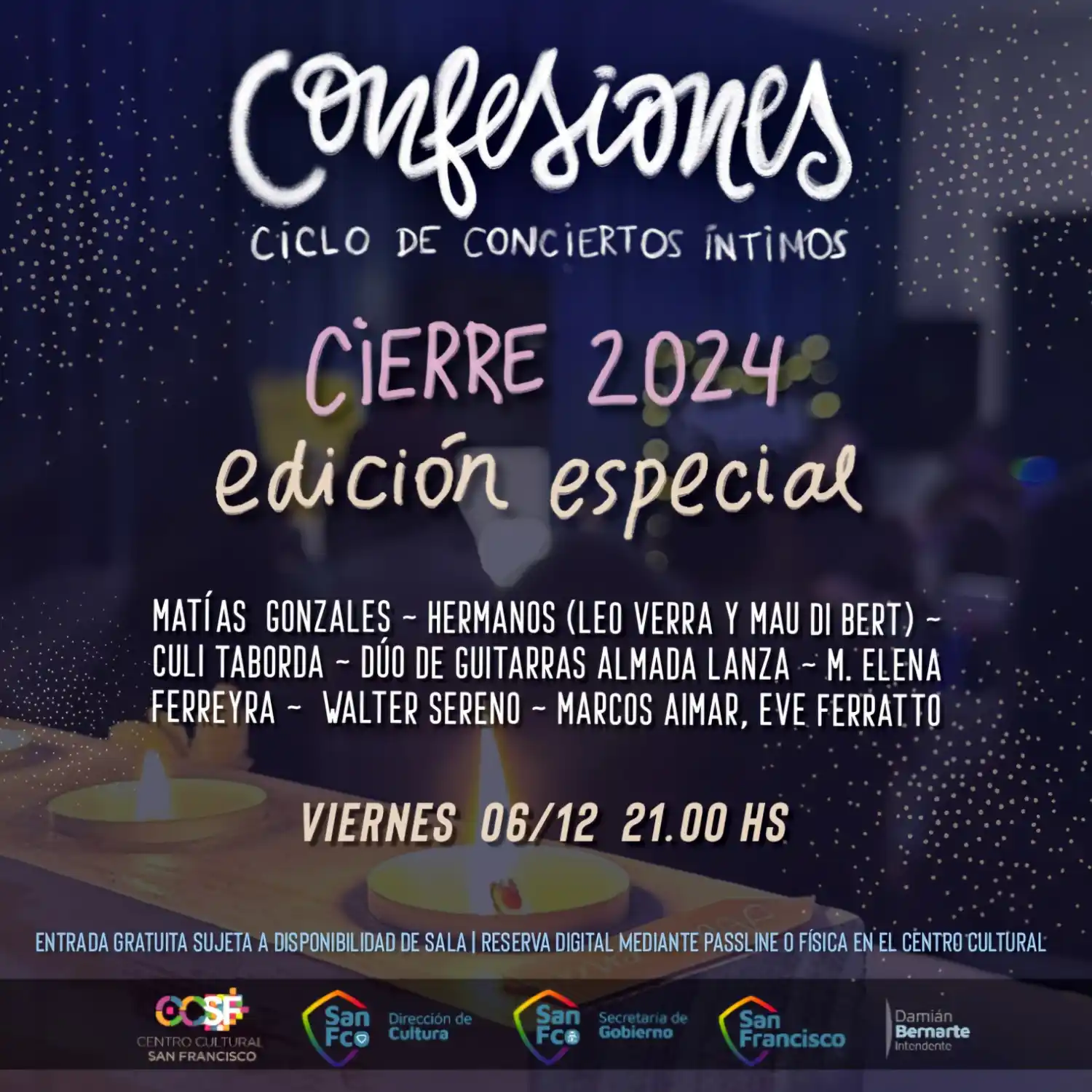 confesiones conciertos intimos