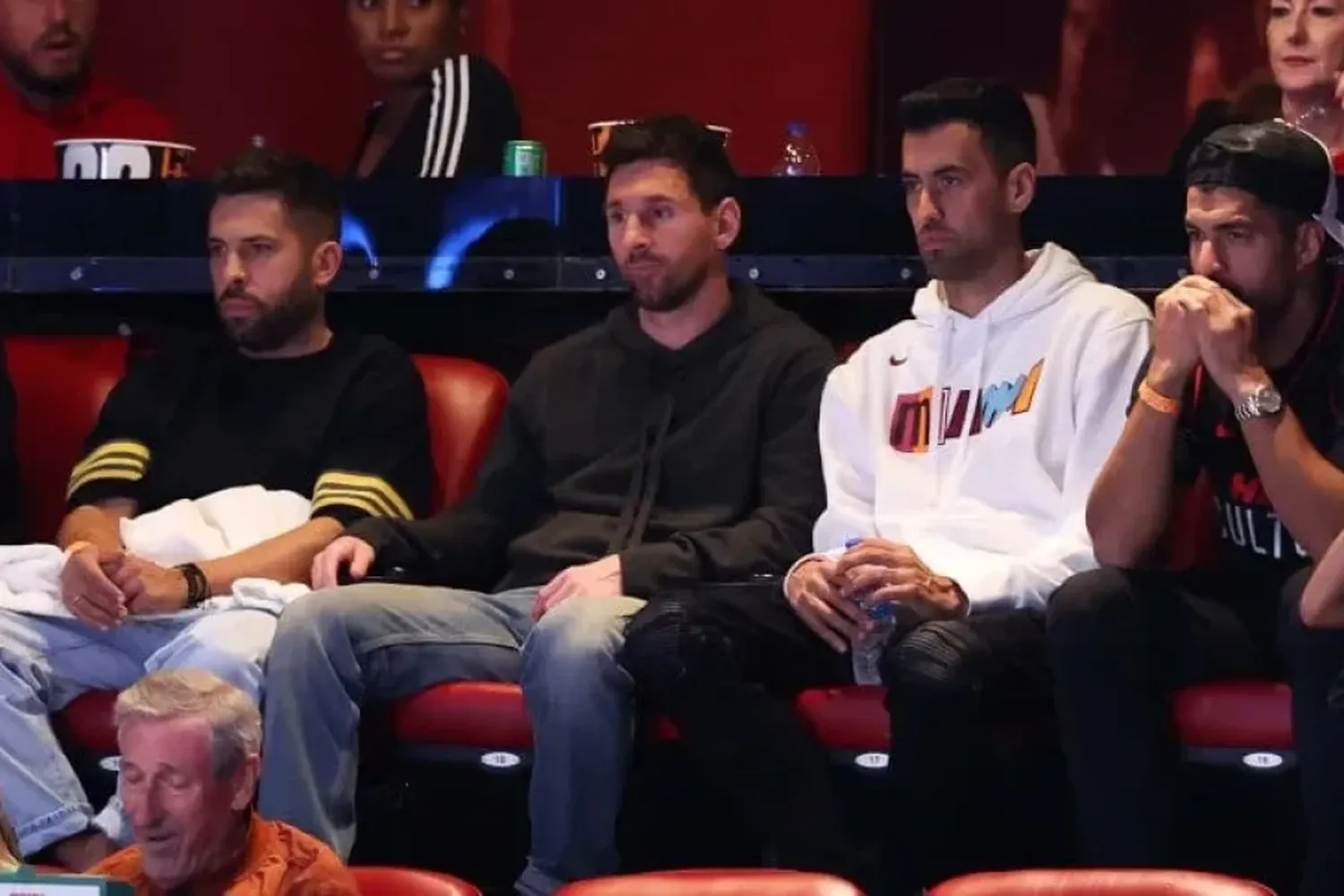 Lionel Messi en la NBA presente para ver a Miami Heat