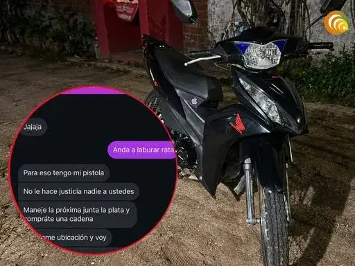 Le robaron la moto en Costa Azul, identificó a quienes la tendrían y recibió amenazas: "Para eso tengo mi pistola"