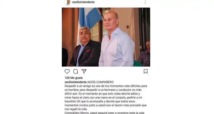 Salazar y la Sociedad Rural despidieron a Momo Venegas