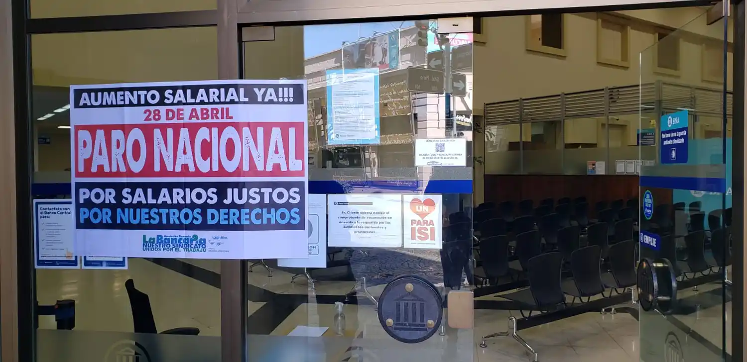 Bancarios ratificaron el paro nacional de este jueves