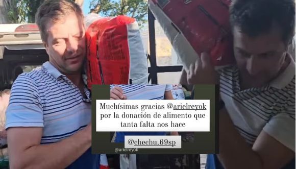 Rey volvió al Refugio y donó alimento