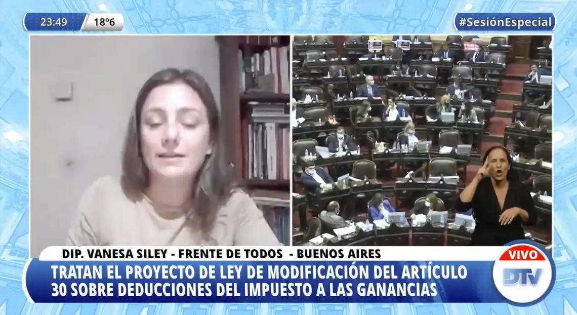 Qué dijo Vanesa Siley, la diputada del FdT por la Provincia que se opone a que los judiciales paguen impuesto a las Ganancias