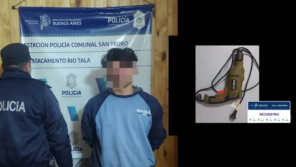 Allanamiento en Río Tala: recuperaron un taladro denunciado como robado