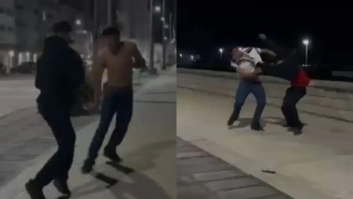 El conflicto fue grabado por otros jóvenes, quienes lo compartieron en redes sociales.