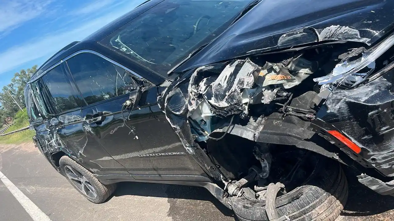 Bomberos Voluntarios intervinieron en un siniestro vial en el acceso a Gualeguay