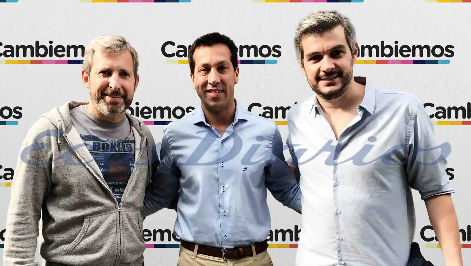 Rojas con Marcos Peña y Frigerio