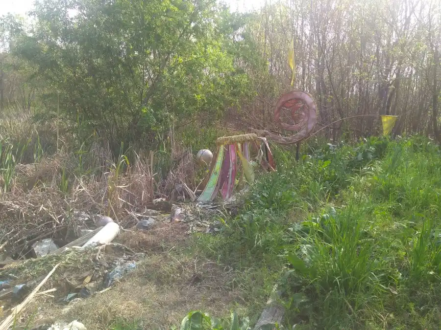 Los supuestos restos del Traje de Fantasía ganador de la edición 2018 del Carnaval del País.