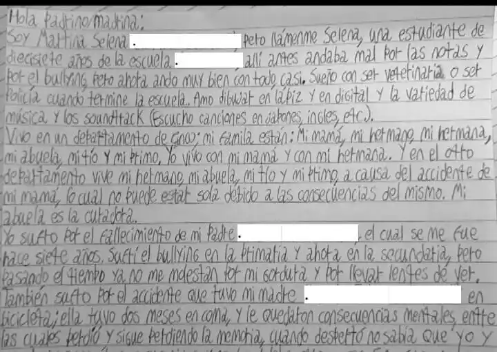 Buscan un padrino para que una adolescente pueda continuar sus estudios universitarios