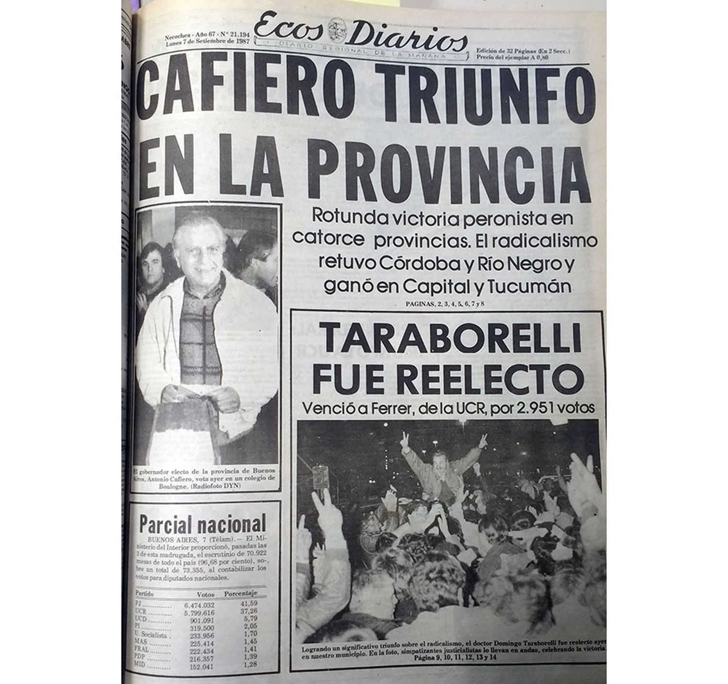 Lunes 7 de septiembre de 1987
