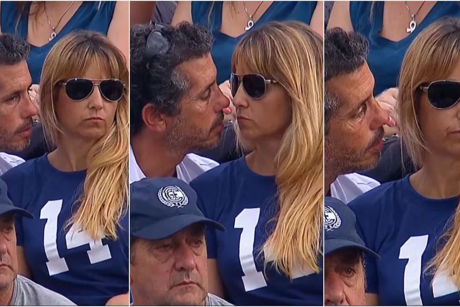 Una pareja en la tribuna de Gimnasia-Atlético Tucumán protagonizó un tenso momento que se hizo viral.